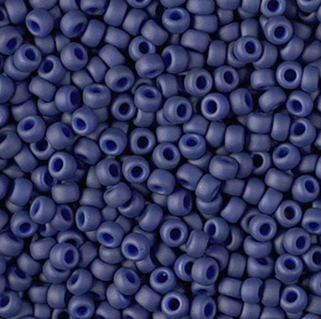 8-1253 Matte Metallic Royal Blue, Miyuki Seed Bead 8/0