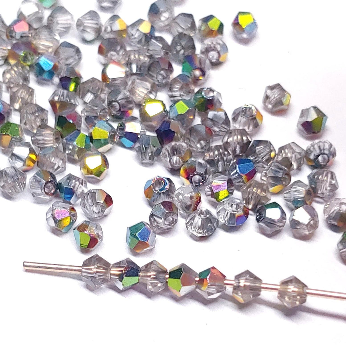 2mm Crystal Vitrail, Chinese Bicone-72 pieces