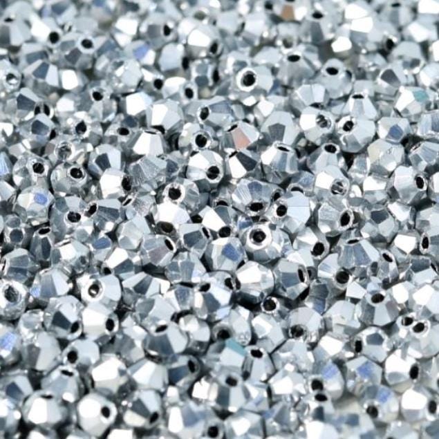 2mm Crystal Full Labrador, Chinese Bicone-72 pieces