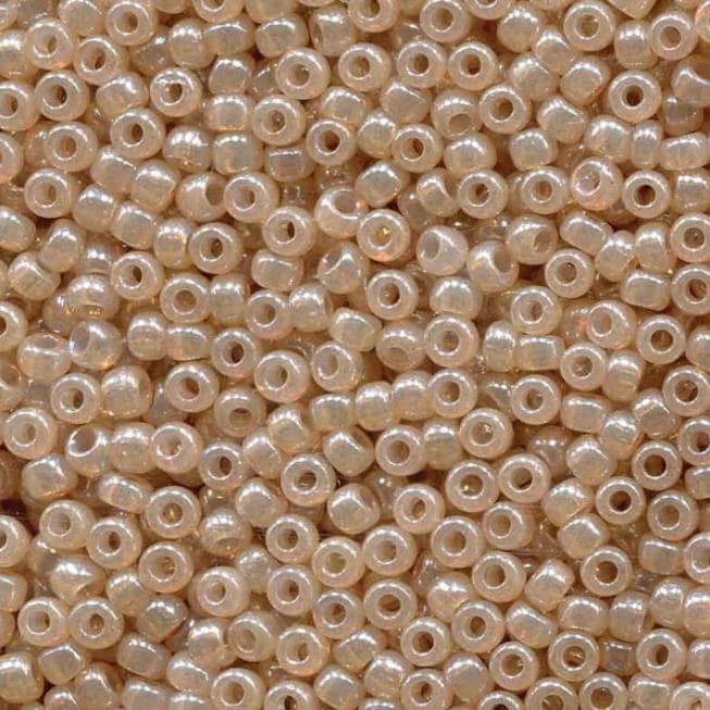 Translucent Jasmine Miyuki round seed bead in color 2370 size 8.