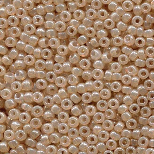 Translucent Jasmine Miyuki round seed bead in color 2370 size 8.
