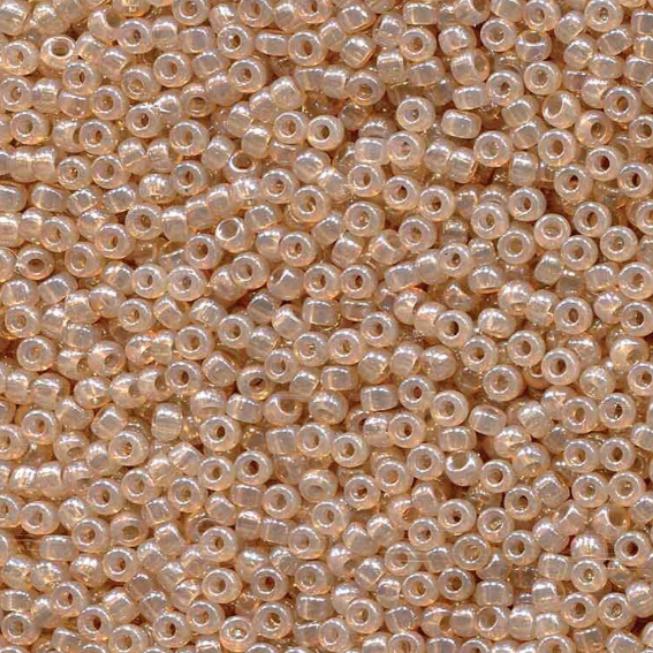 Translucent Jasmine Miyuki round seed bead in color 2370 size 15.