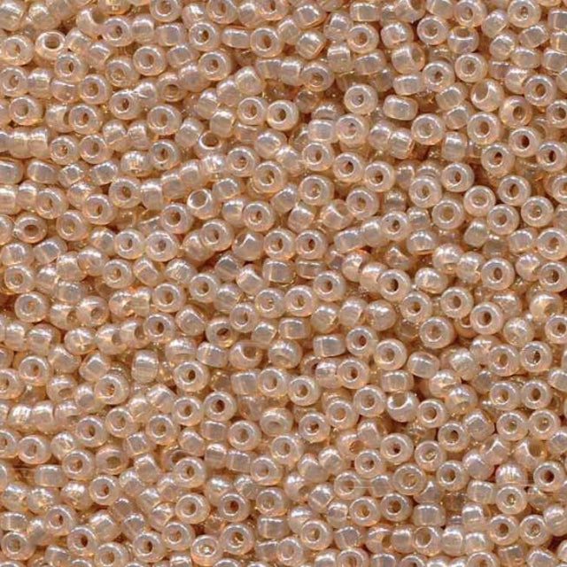 Translucent Jasmine Miyuki round seed bead in color 2370 size 15.