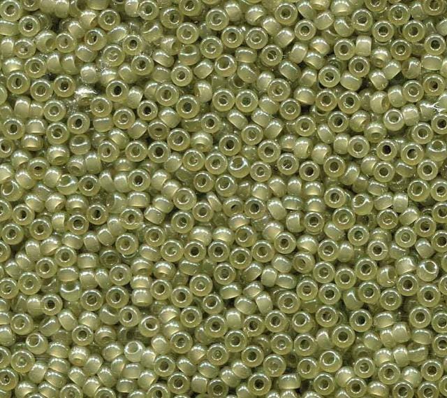 11/0, 8/0, 15/0 Celery Translucent, Miyuki Glass Seed Bead, 2374 - Choose a size and quantity