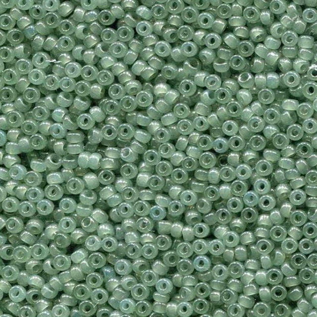 Translucent Sage Miyuki round seed bead in color 2375 size 11.