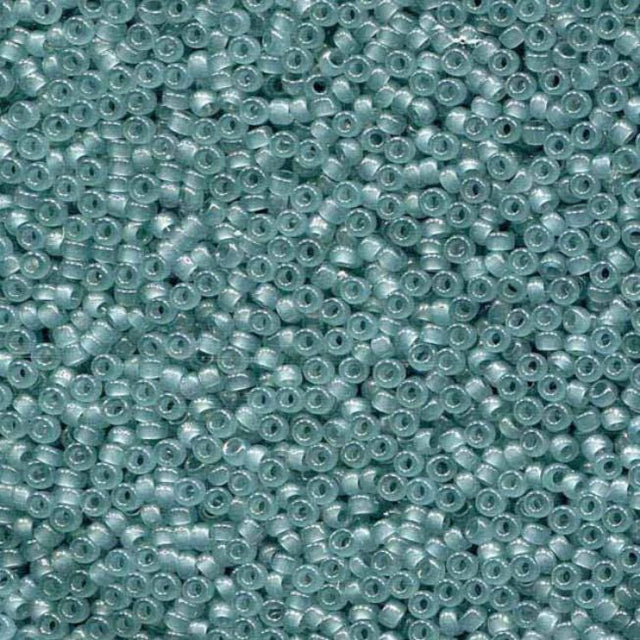 Translucent Eucalyptus Miyuki round size bead in color 15/0.