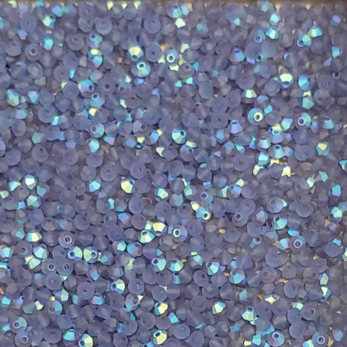 Preciosa 3mm Tanzanite AB Matte, Crystal Bicone - 36 pieces