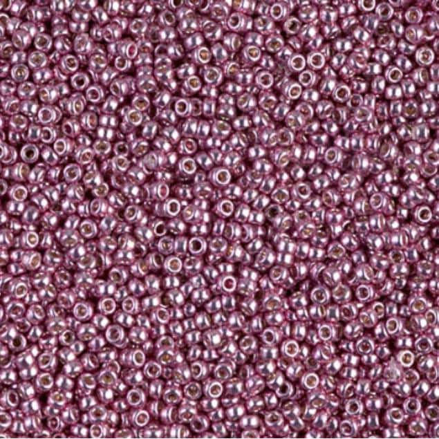 15/0 Duracoat Galvanized Miyuki Seed Bead, Dusty Orchid, 4218