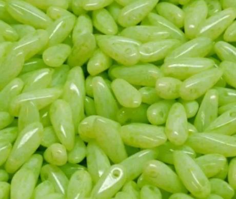 Mini Dagger Bead White Opal Citrine, Czech Glass Beads, 2.5x8MM, 02020-33410