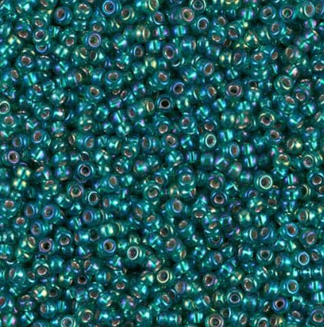 11-1017 Silverlined Emerald AB, Miyuki Seed Bead 11/0