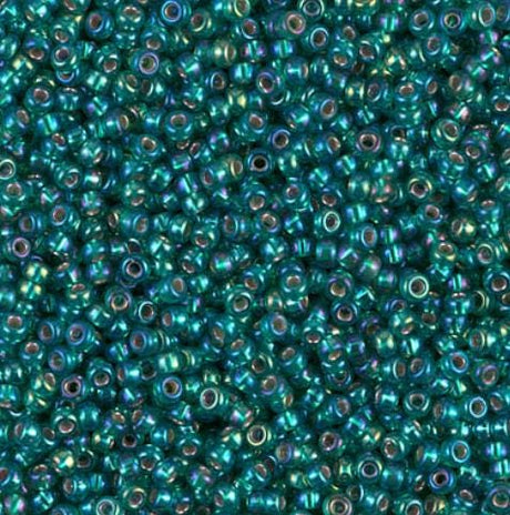 11-1017 Silverlined Emerald AB, Miyuki Seed Bead 11/0