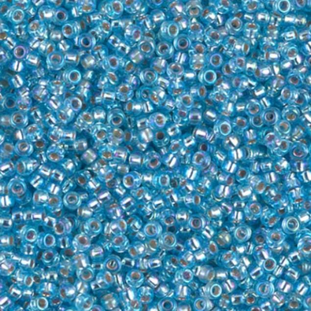 11-1018 Silverlined Aqua AB, Miyuki Seed Bead 11/0