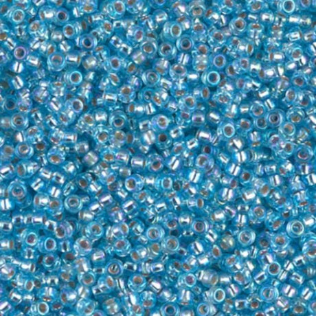 11-1018 Silverlined Aqua AB, Miyuki Seed Bead 11/0