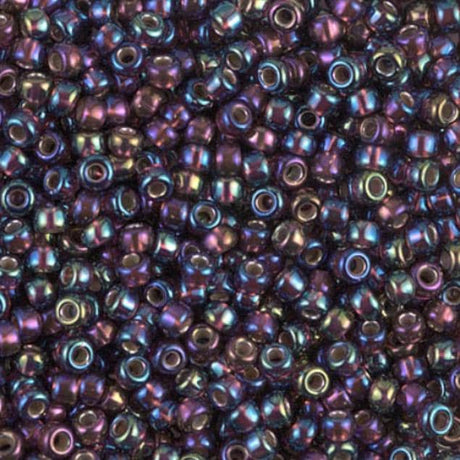 8-1013 Silverlined Dark Smoky Amethyst AB, Miyuki Seed Bead 8/0