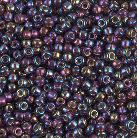 8-1013 Silverlined Dark Smoky Amethyst AB, Miyuki Seed Bead 8/0