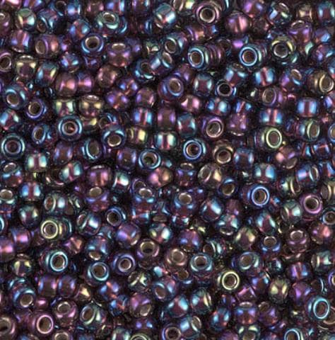 8-1013 Silverlined Dark Smoky Amethyst AB, Miyuki Seed Bead 8/0