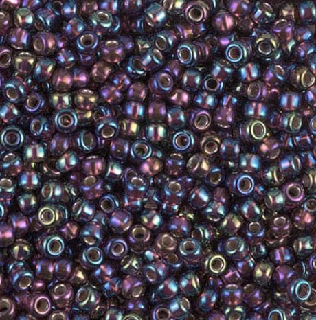 8-1013 Silverlined Dark Smoky Amethyst AB, Miyuki Seed Bead 8/0