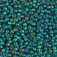8-1017 Silverlined Emerald AB, Miyuki Seed Bead 8/0