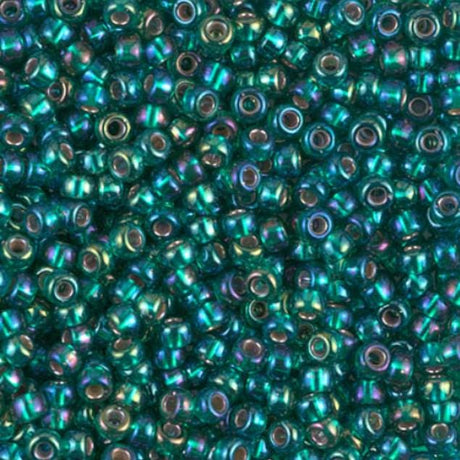 8-1017 Silverlined Emerald AB, Miyuki Seed Bead 8/0
