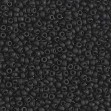 11-401F Matte Black, Miyuki Seed Beads 11/0