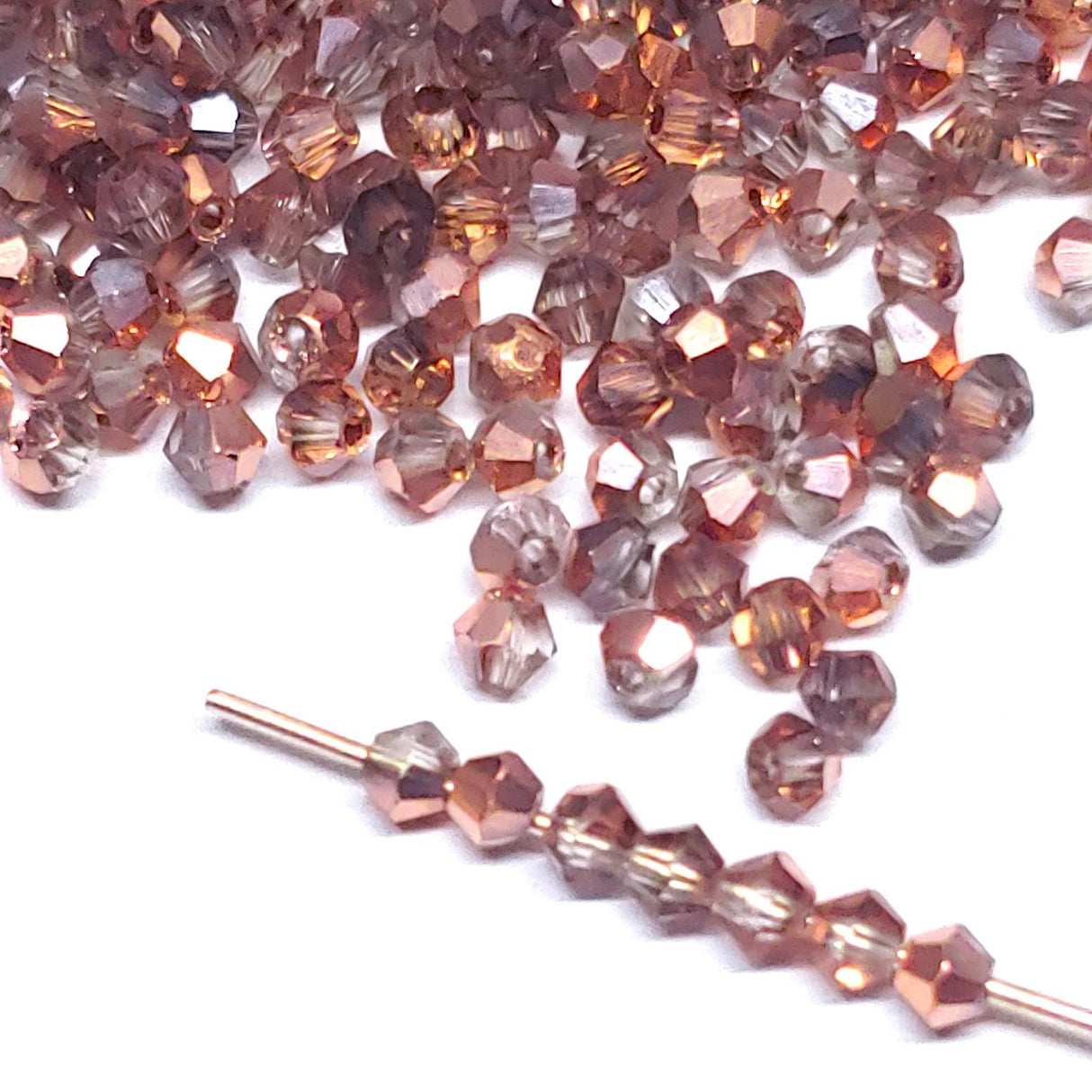 2mm Crystal Capri Gold, Chinese Bicone-72 pieces
