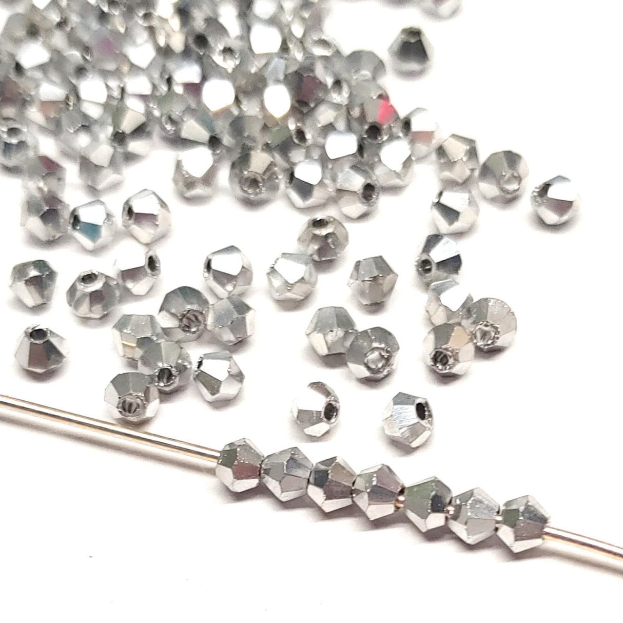 2mm Crystal Full Labrador, Chinese Bicone-72 pieces