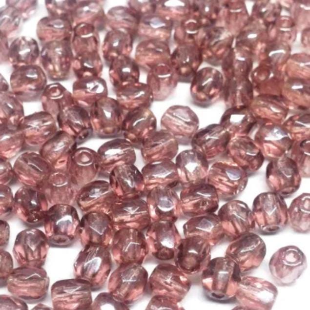 3mm Amethyst Shimmer, Fire Polish Czech glass faceted round, 2004 14400 100 beads