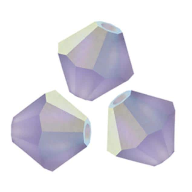 Preciosa 3mm Tanzanite AB Matte, Crystal Bicone - 36 pieces