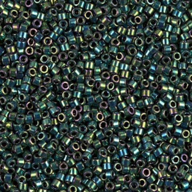 DB0027 11/0 Metallic Dark Green Iris Miyuki Delica