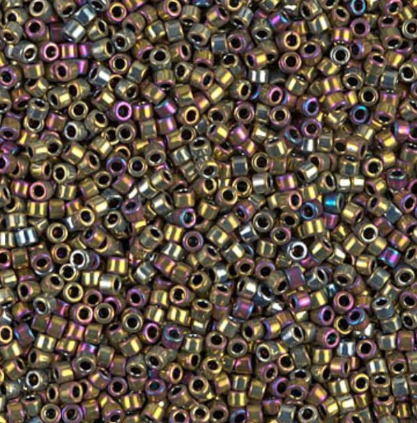 DB0029 11/0 Metallic Golden Olive Iris Miyuki Delica