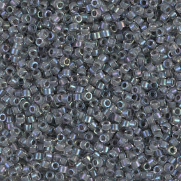 Gray Lined Crystal AB Miyuki Delica 11/0 DB0081