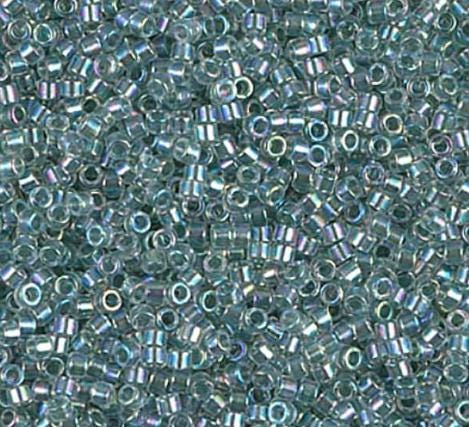 DB0084 11/0 Sea Foam Lined Crystal AB Miyuki Delica