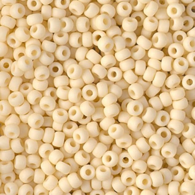 8-492F Matte Opaque Dark Cream, Miyuki Seed Beads 8/0