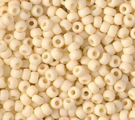 8-492F Matte Opaque Dark Cream, Miyuki Seed Beads 8/0