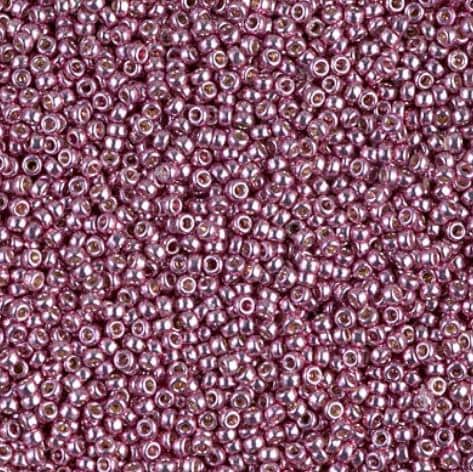 15/0 Duracoat Galvanized Miyuki Seed Bead, Dusty Orchid, 4218