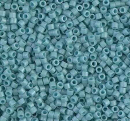 DB0375 11/0 Matte Opaque Turquoise Blue Luster Miyuki Delica