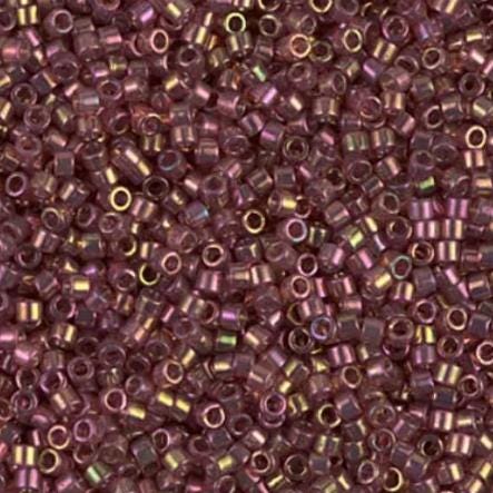 DB0103 11/0 Dark Topaz Rainbow Gold Luster Miyuki Delica