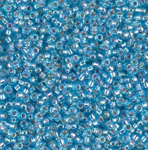 11-1018 Silverlined Aqua AB, Miyuki Seed Bead 11/0
