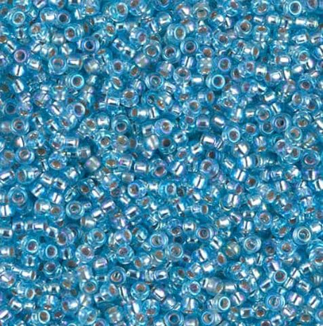 11-1018 Silverlined Aqua AB, Miyuki Seed Bead 11/0