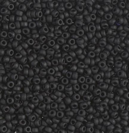 11-401F Matte Black, Miyuki Seed Beads 11/0
