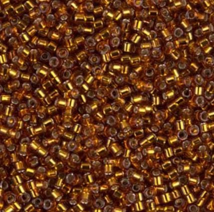 DB0144 11/0 Silver Lined Dark Topaz Miyuki Delica