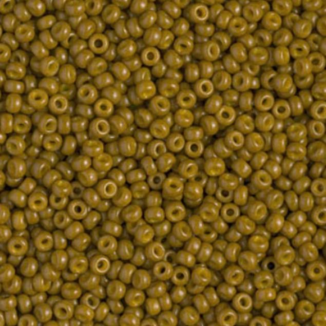 11-4491 Duracoat Dyed Opaque Spanish Olive, Miyuki Seed Bead 11/0