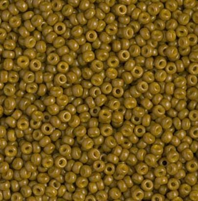 11-4491 Duracoat Dyed Opaque Spanish Olive, Miyuki Seed Bead 11/0