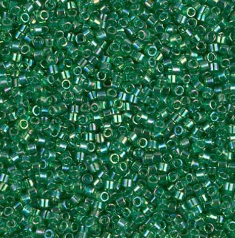 DB0152 11/0 Transparent Green AB Miyuki Delica