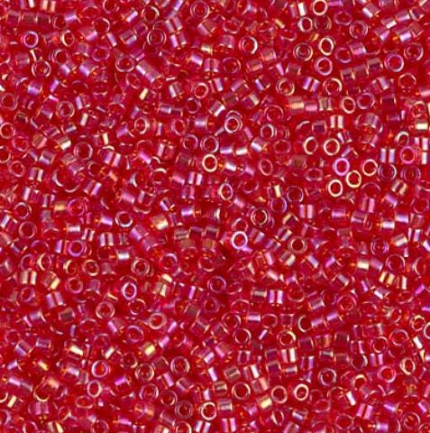 DB0172 11/0 Transparent Red AB Miyuki Delica