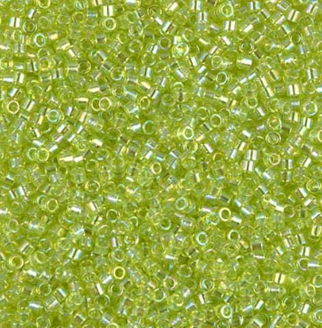 DB0174 11/0 Transparent Chartreuse AB Miyuki Delica