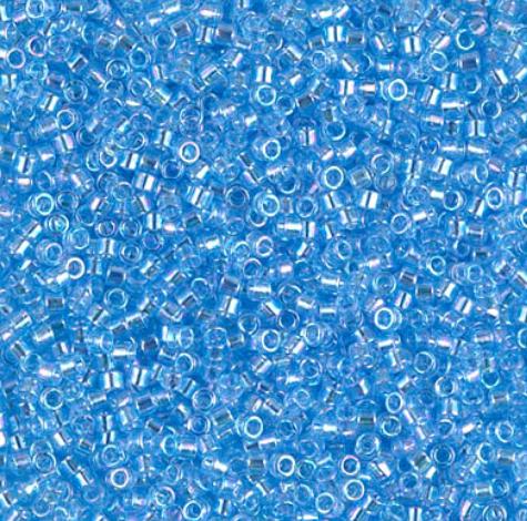 DB0176 11/0 Transparent Aqua AB Miyuki Delica