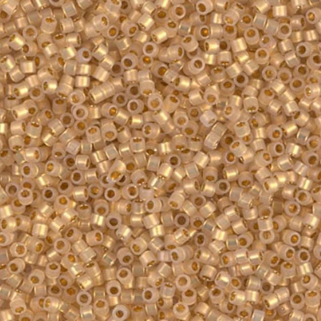 24kt Gold Lined Opal Miyuki Delica 11/0 DB0230