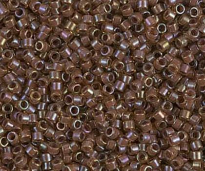 DB0287 11/0 Cinnamon Lined Topas Luster Miyuki Delica