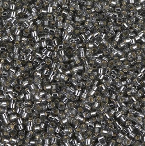 DB0048 11/0 Silver Lined Light Gray Miyuki Delica